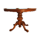Table de salle à manger ronde XIX  style Louis Philippe