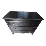 Louis XV style 3-drawer chest of drawers with steel buttons