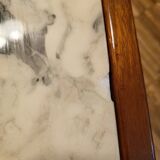 Danish coffee table from the 70s in teak and marble