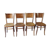 Lot de 4 chaises bistrot Kohn n°204, 1910
