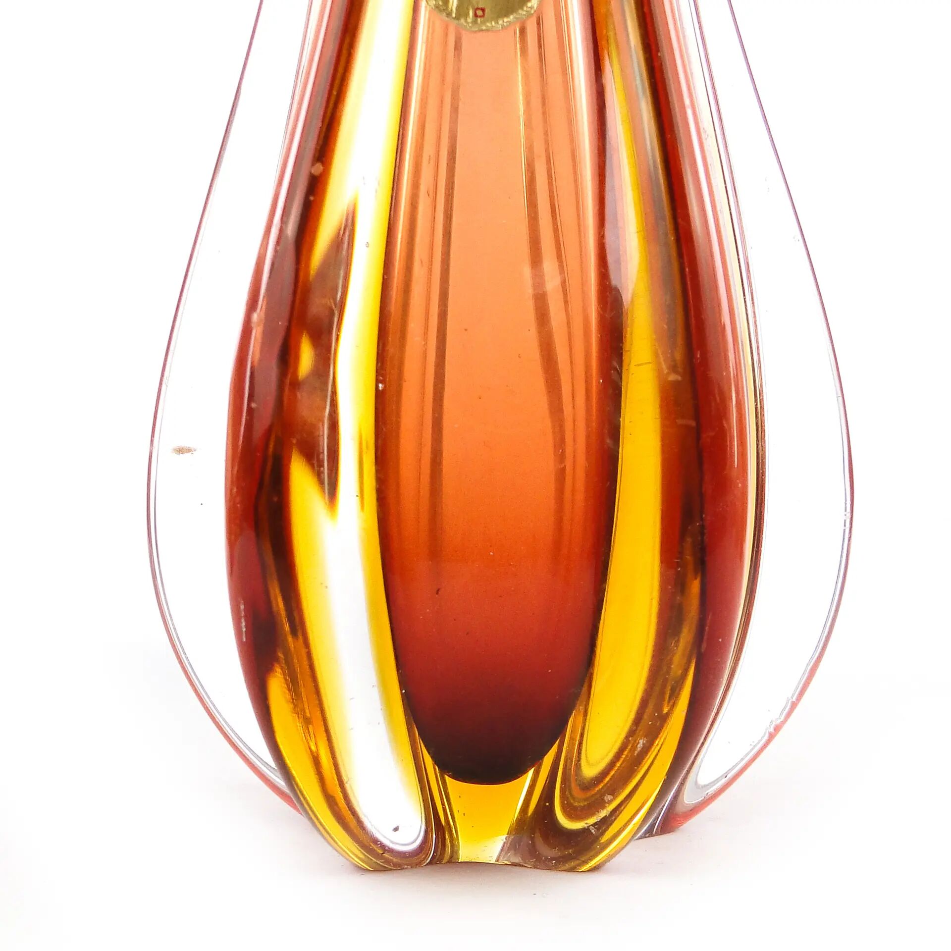 Murano vase, mid-century modern, glass, Italy, 1950s