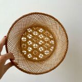 Trio of nesting baskets in woven wicker from the 70s