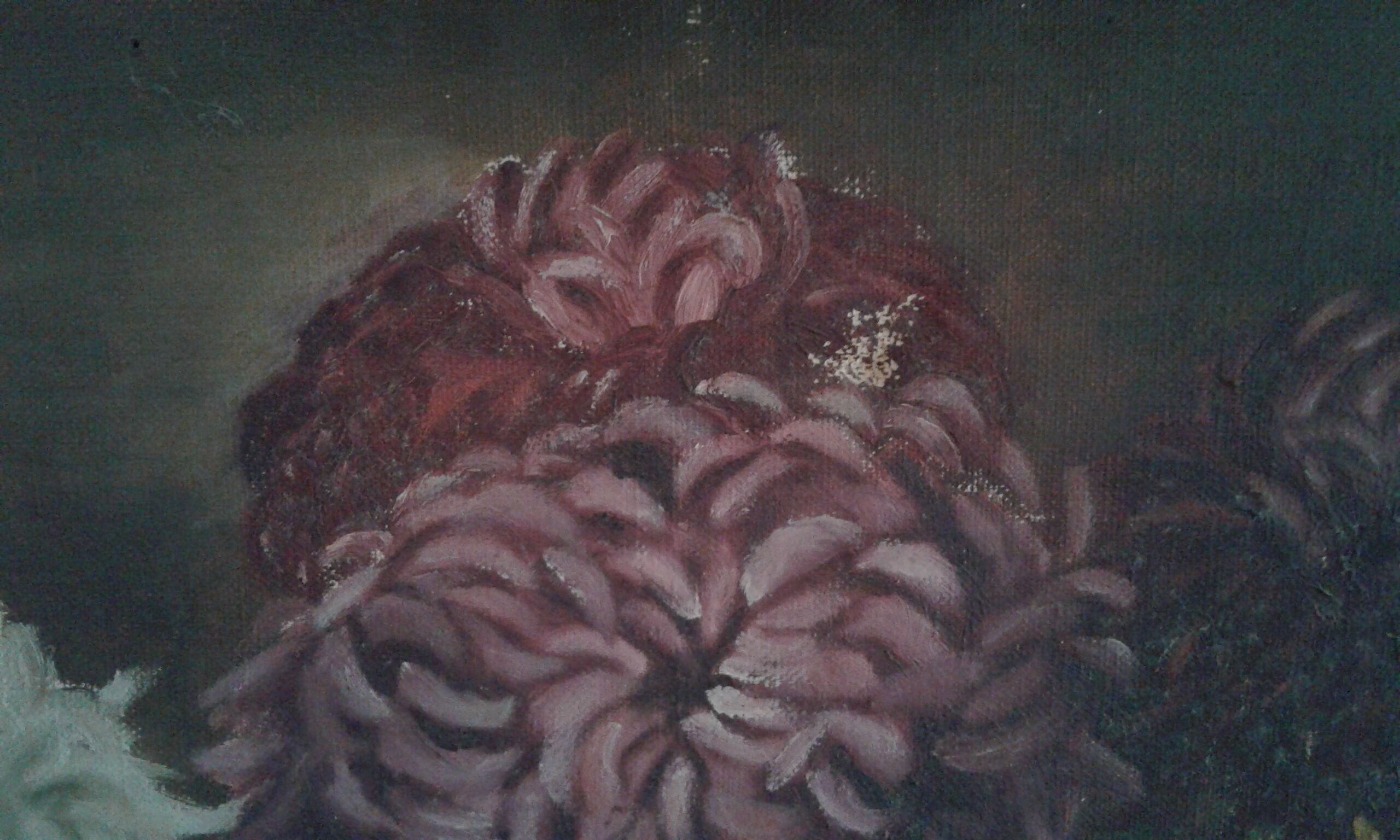 table. Still life with a bouquet of chrysanthemums. 1927