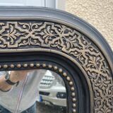Mirror era Napoleon III gilded and blackened wood  - 141x100cm