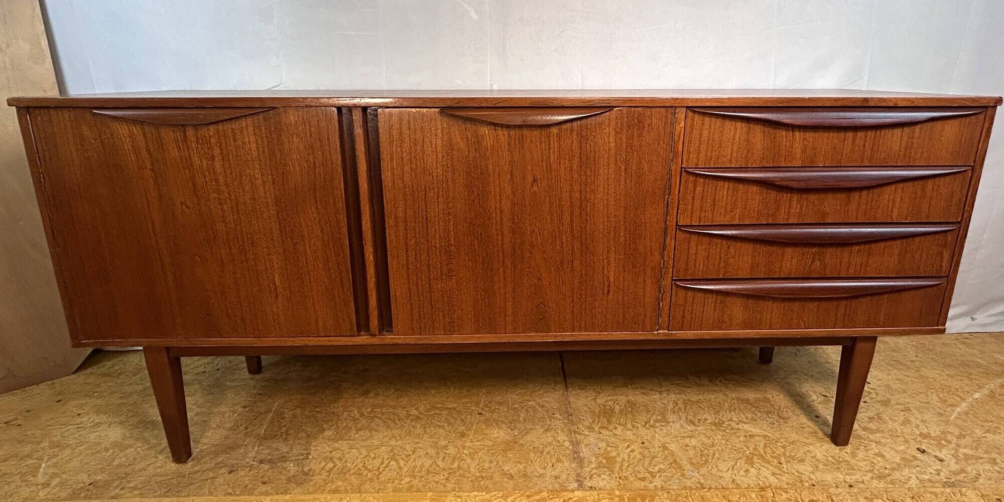 Mid-Century Retro Vintage Teak Sideboard by Portwood – 1960s British Crafts