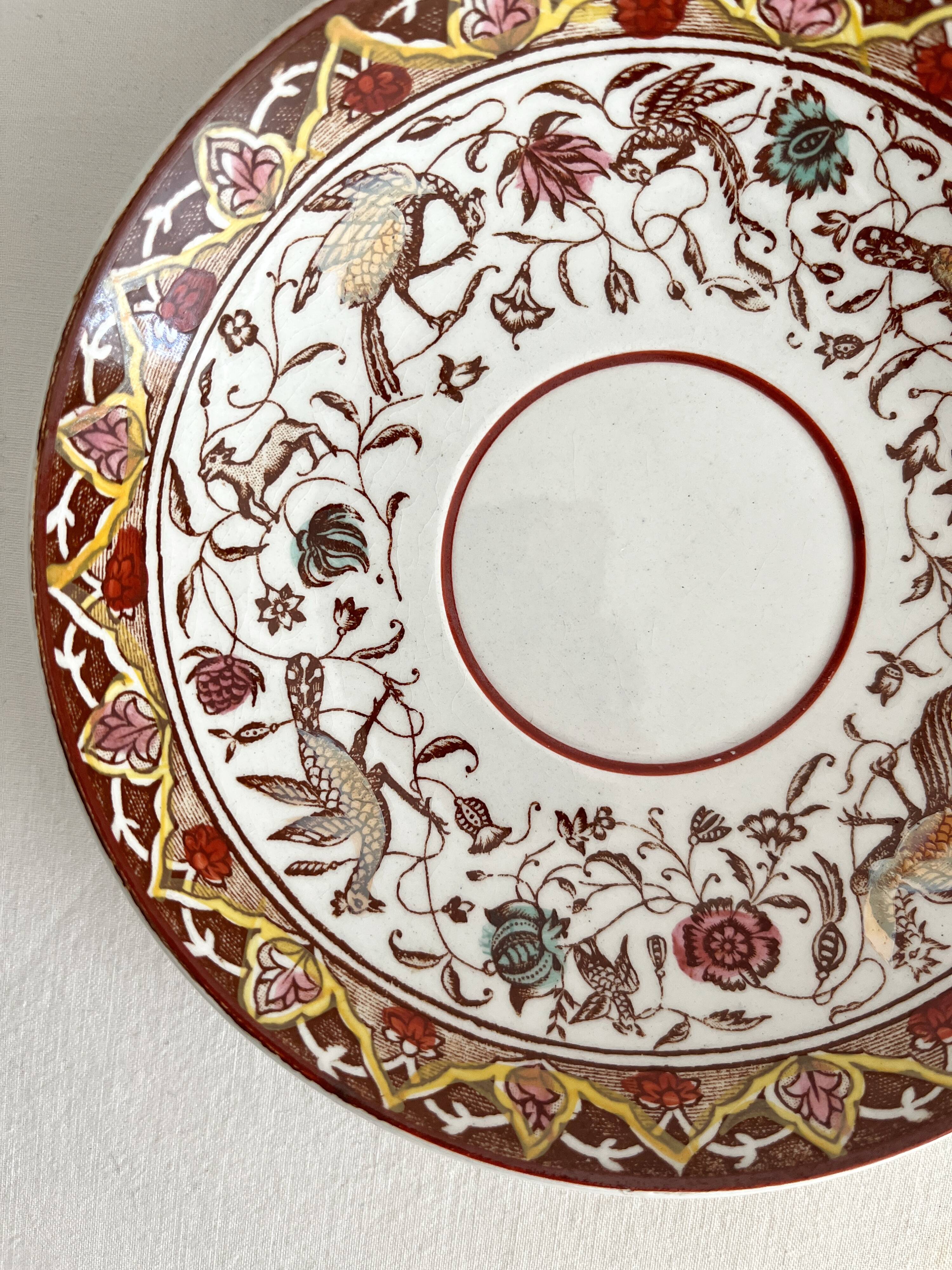 Choisy le Roi polychrome ironstone coffee cup