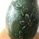 Green ceramic vase