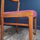 Trio of vintage teak chairs, antique seating furniture