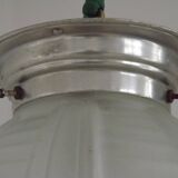 Art Deco ceiling light in glass and metal