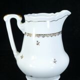 Coffee service in white and gold porcelain Limoges France