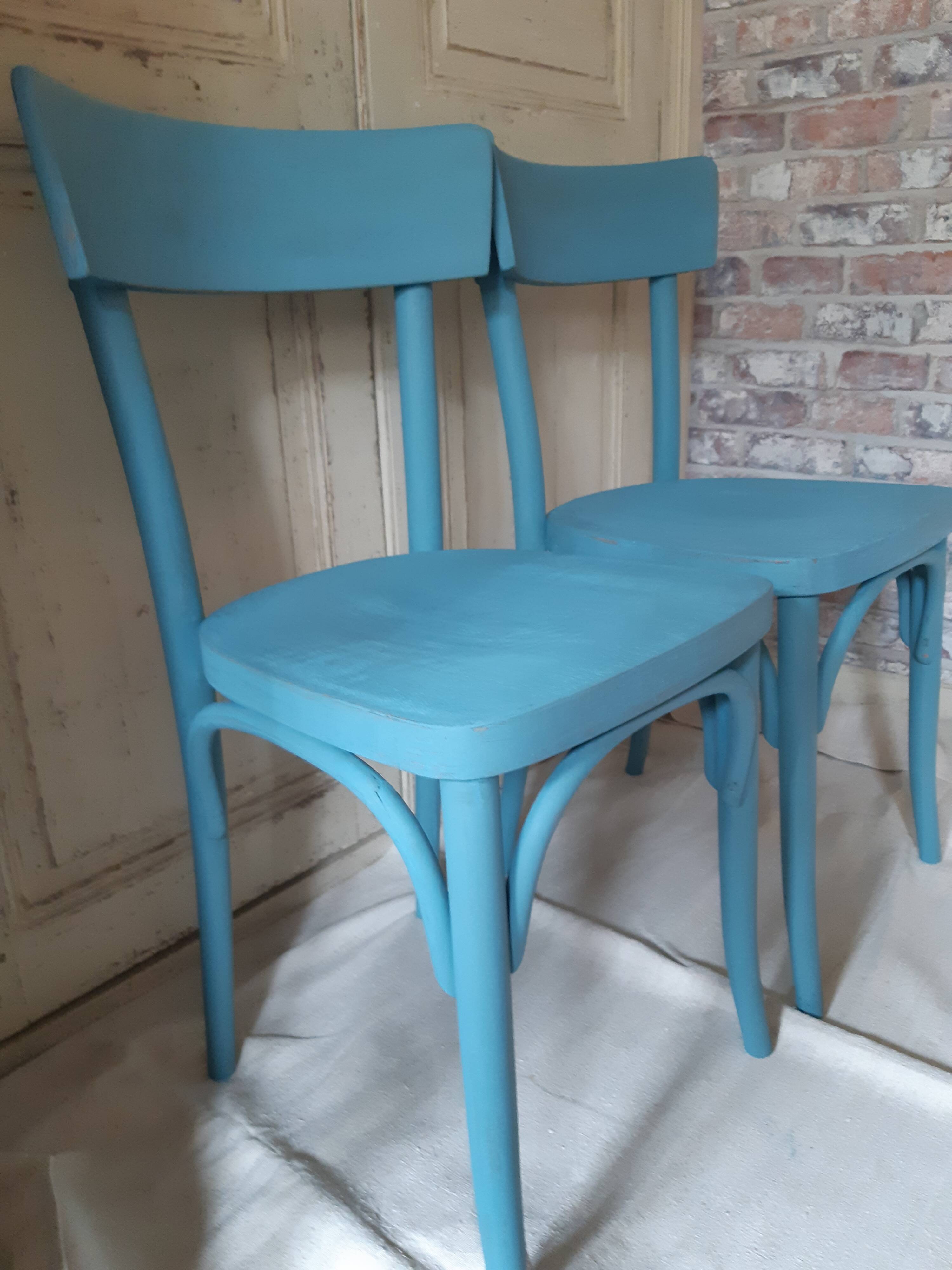A pair of Thonet bistro chairs