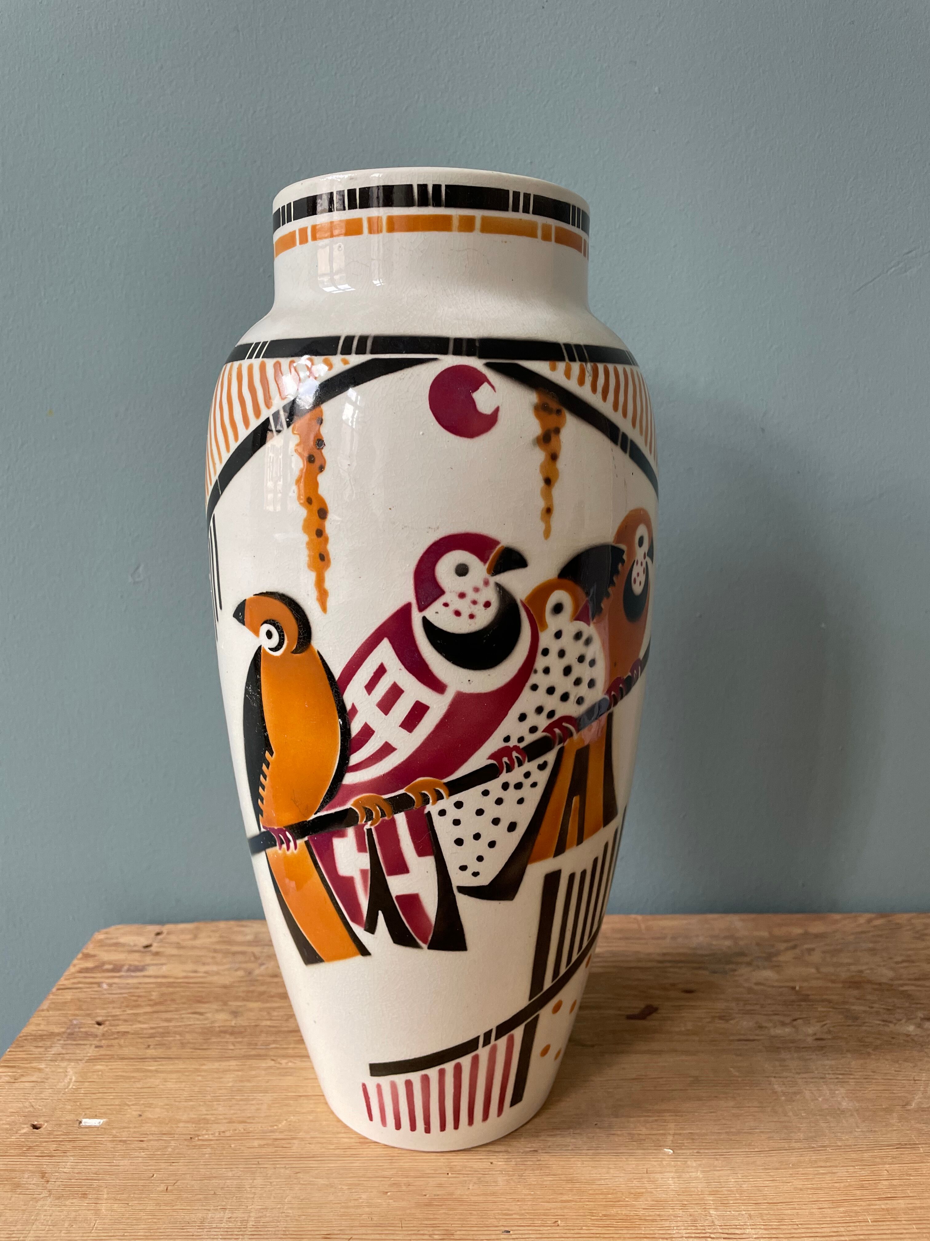 Art Deco vase Keller and Guérin, Lunéville, 1930