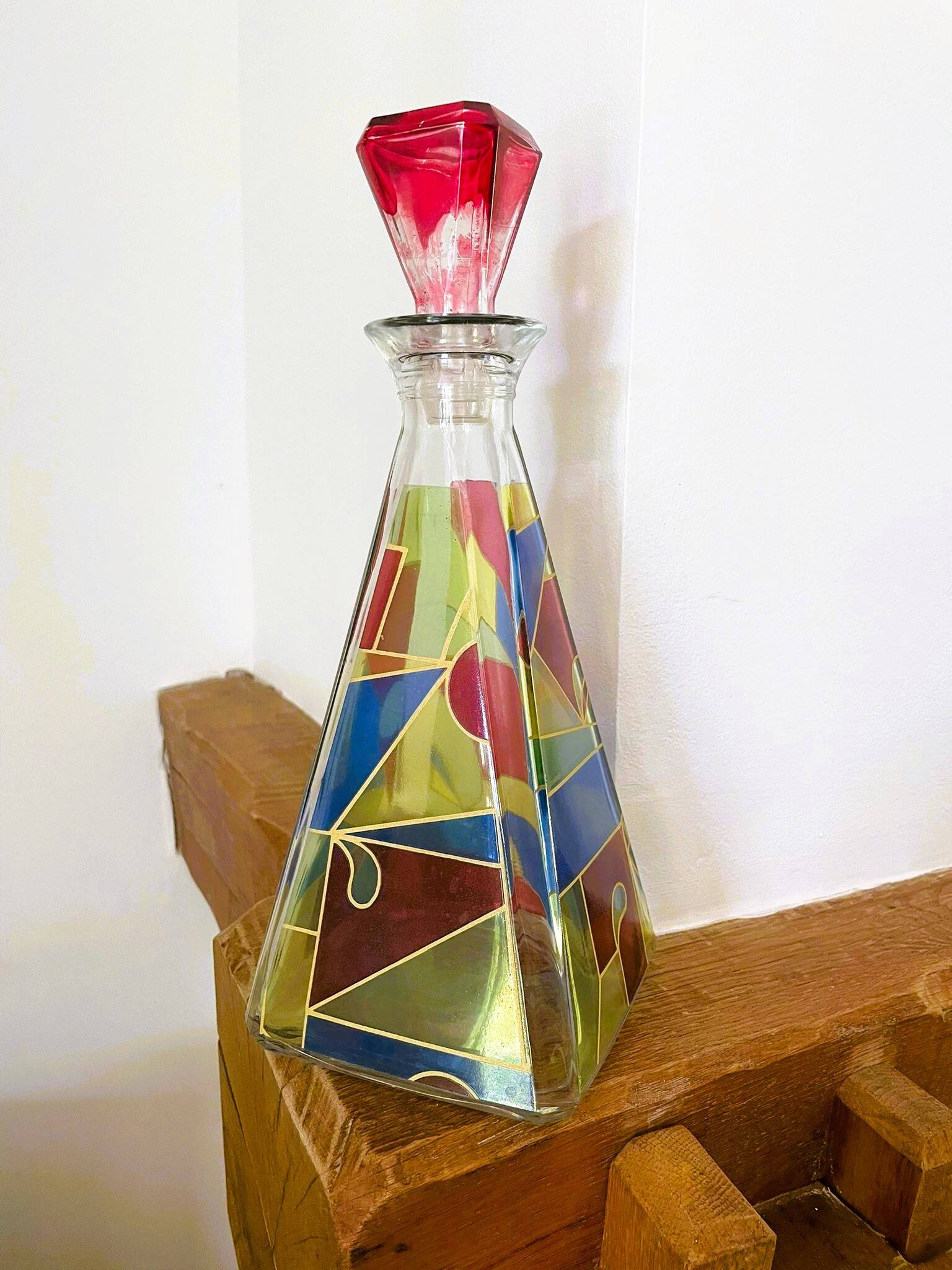 Carafe / vase multicolore italien