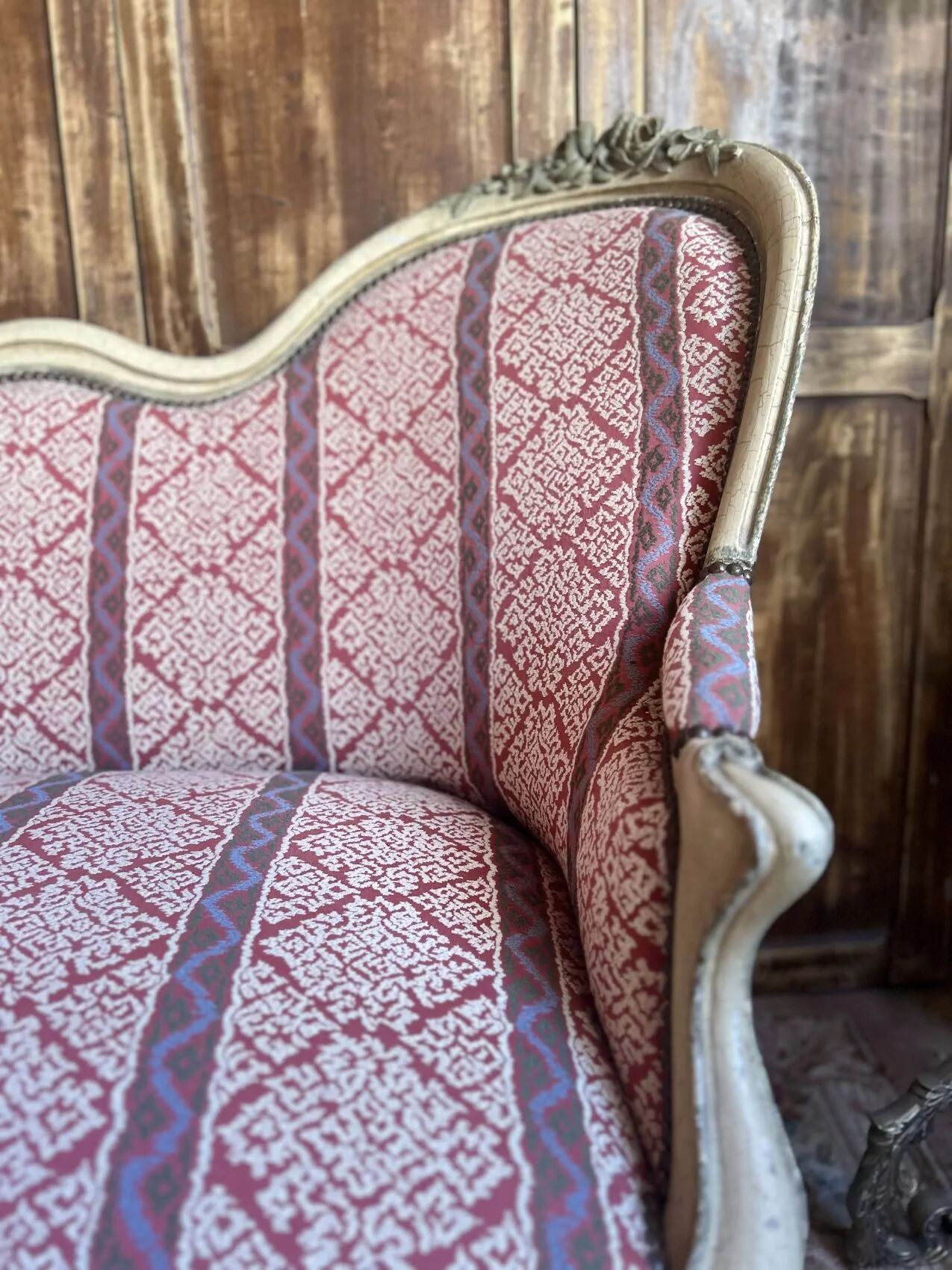 Antique Louis XV style bench – Napoleonic III period – 110 cm