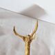 Vintage gold sugar tongs with case