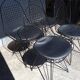 Set of 4 Eames chairs in metal