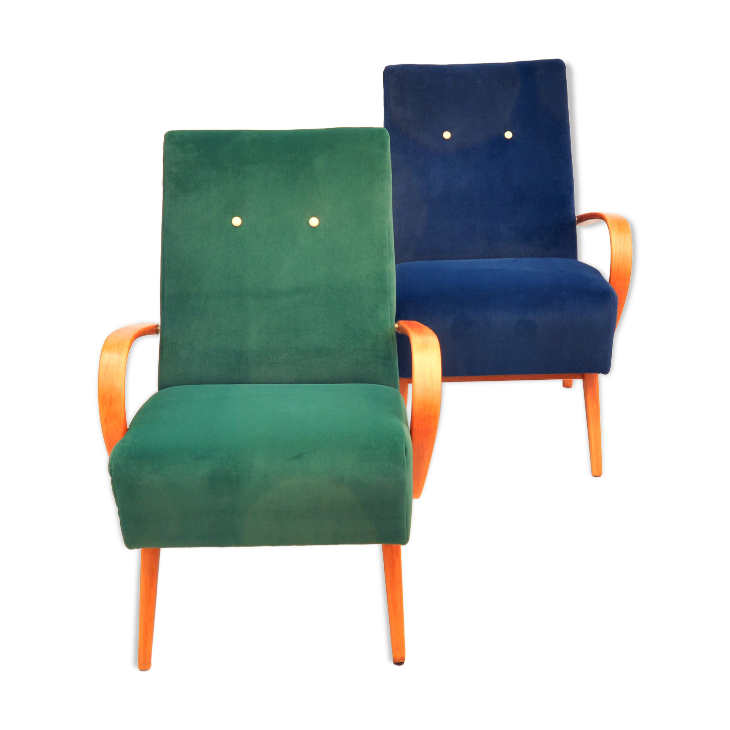 Pair of armchairs, designed by J. Smídek TON, Czechoslovakia, 1960s