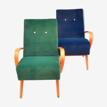Pair of armchairs, designed by J. Smídek TON, Czechoslovakia, 1960s