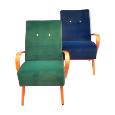 Paire de fauteuils, conçu par J. Smídek TON, Tchécoslovaquie, années 1960