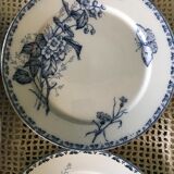 Set of 6 plates Sarreguemines Terre de Fer Model Carmen