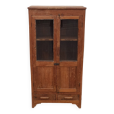 Armoire ancienne vitrée en teck