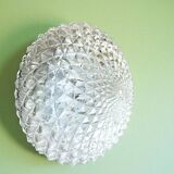 Glass flush mount bathroom ceiling or wall light