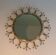 Sun mirror in brass and brushed steel