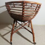 Vintage rattan bassinet