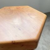 Flower coffee table set with elm tripod stools