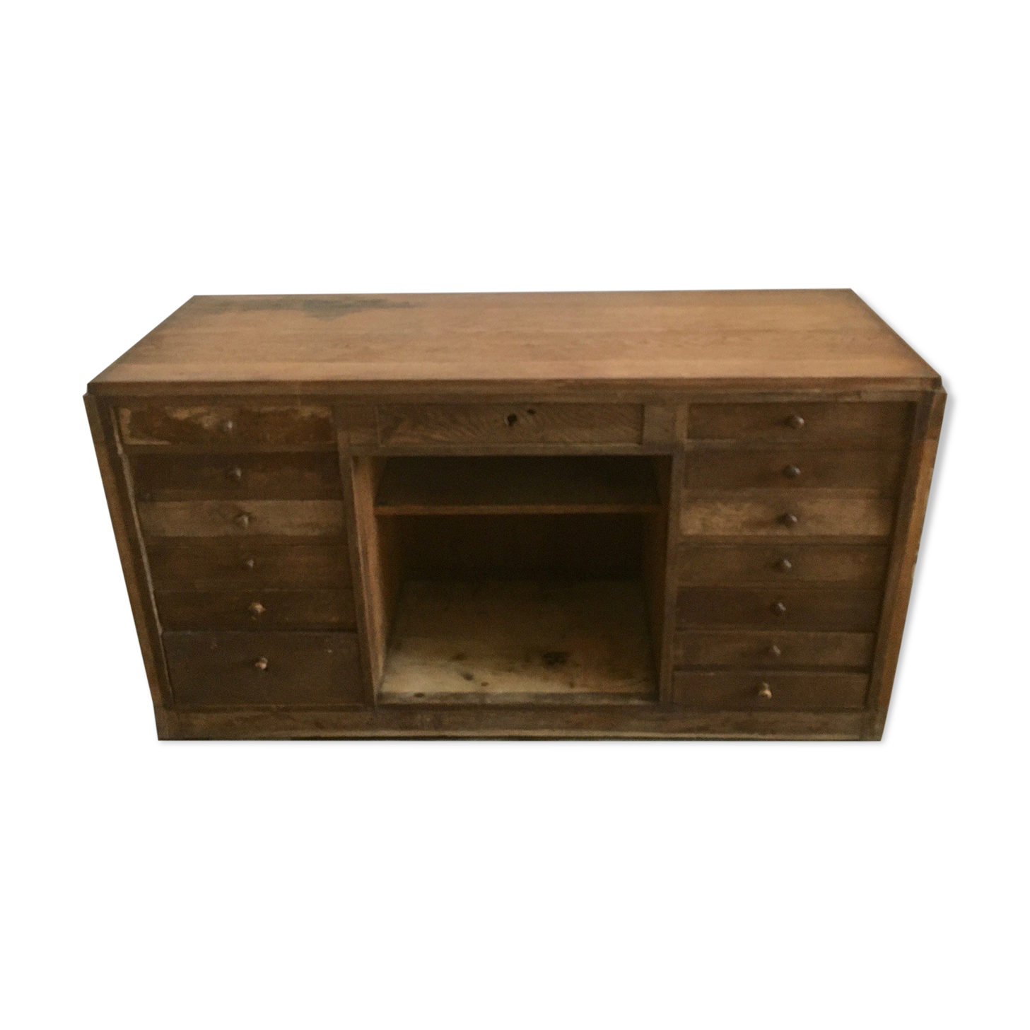 Wooden workshop counter