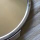 Round metal mirror tray with handles