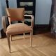 Yellow velvet bridge chair