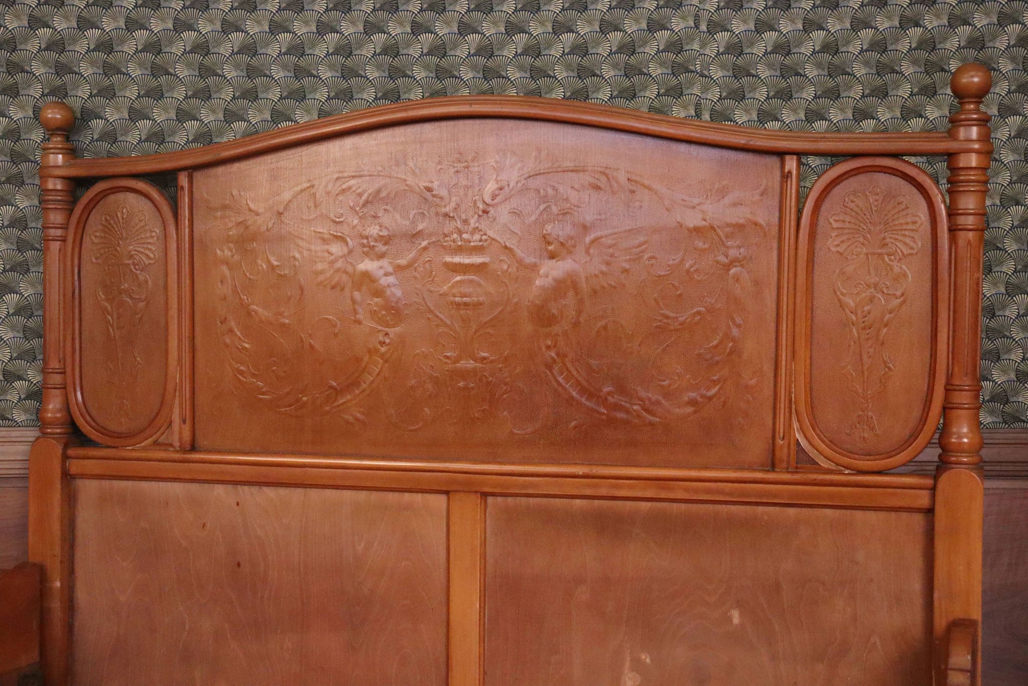 Joseph and Jacob Kohn bentwood bed & nightstand