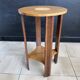 Oak guéridon D40cm, restored, moulded legs.