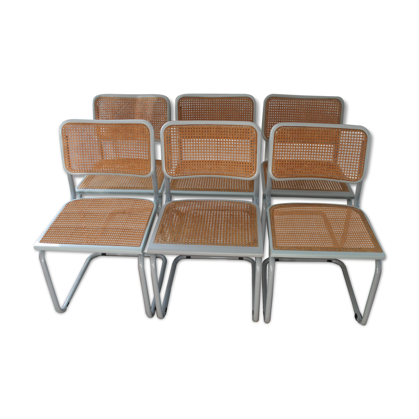 Lot 6 chairs Marcel Breuer Cesca B32