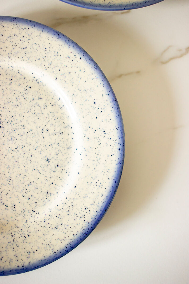 2 blue dessert plates Tulowice