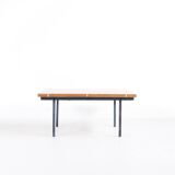 Table transformable teck et acier années 50' fabrication française
