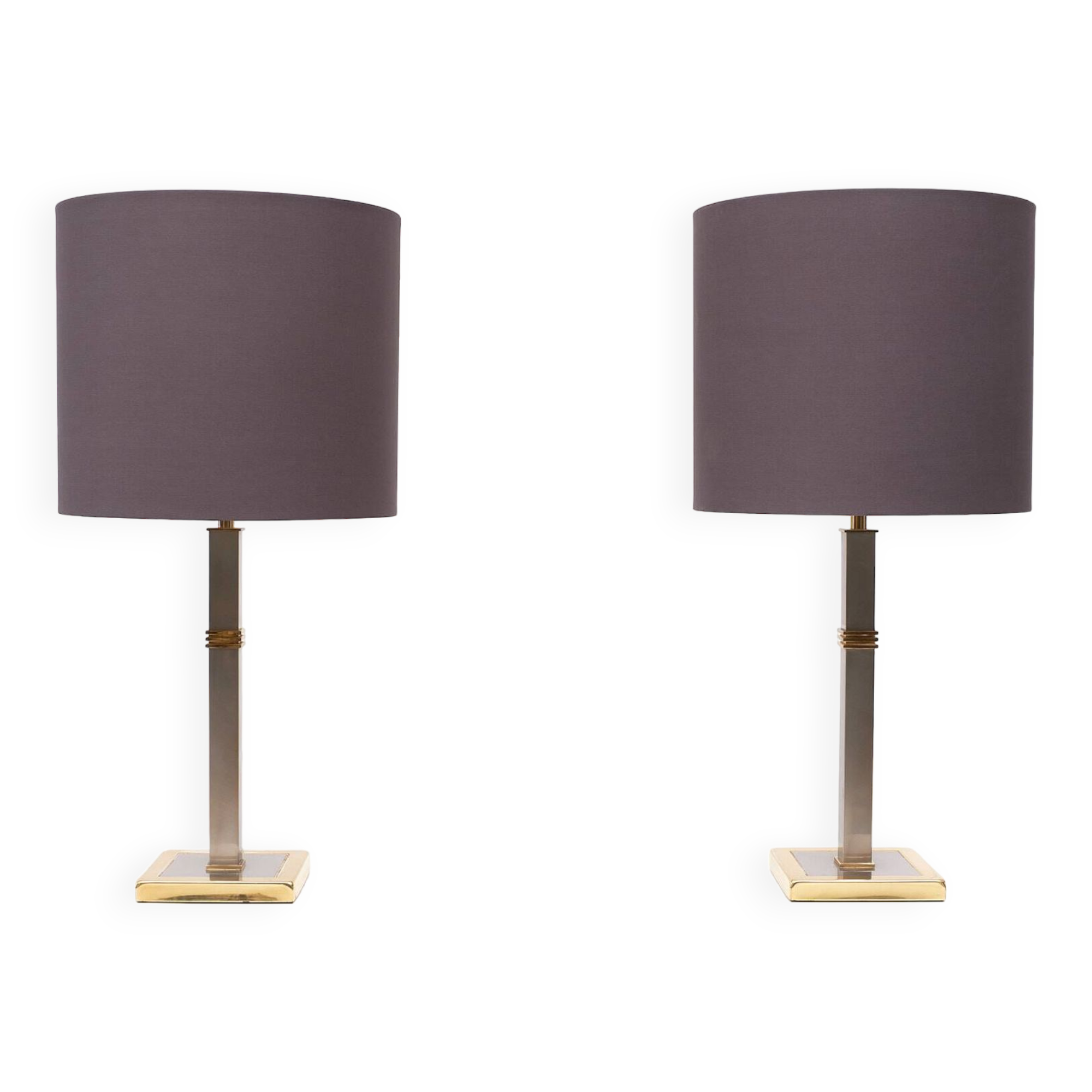 Belgo Chrome table lamps 1970s Belgium