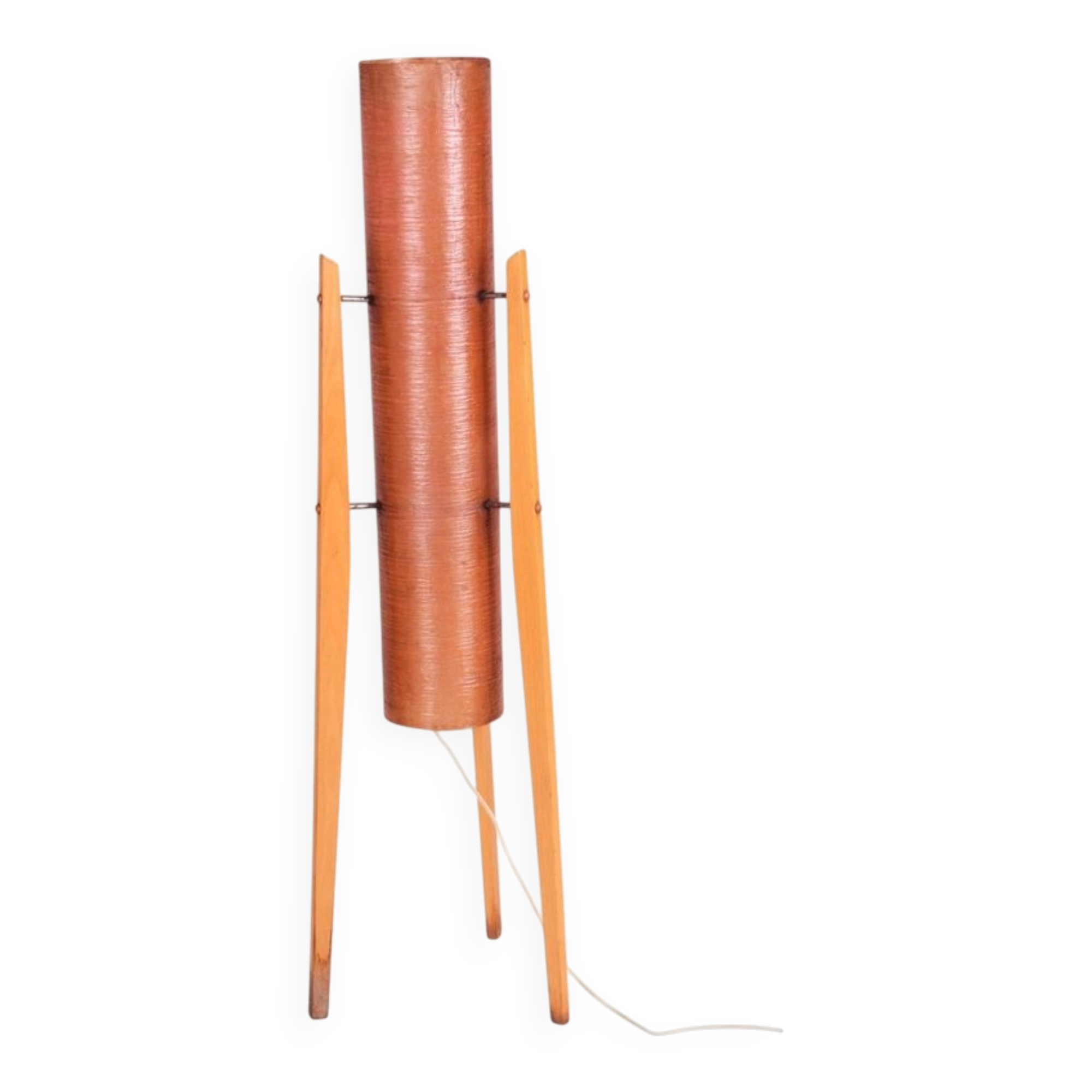 Mid-Century Modern Floor Lamp in Beech by Novoplast Sered, Czech, 1960s