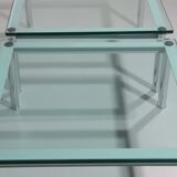 Cassina LC-10 coffee table by Le Corbusier – rare light blue glass edition