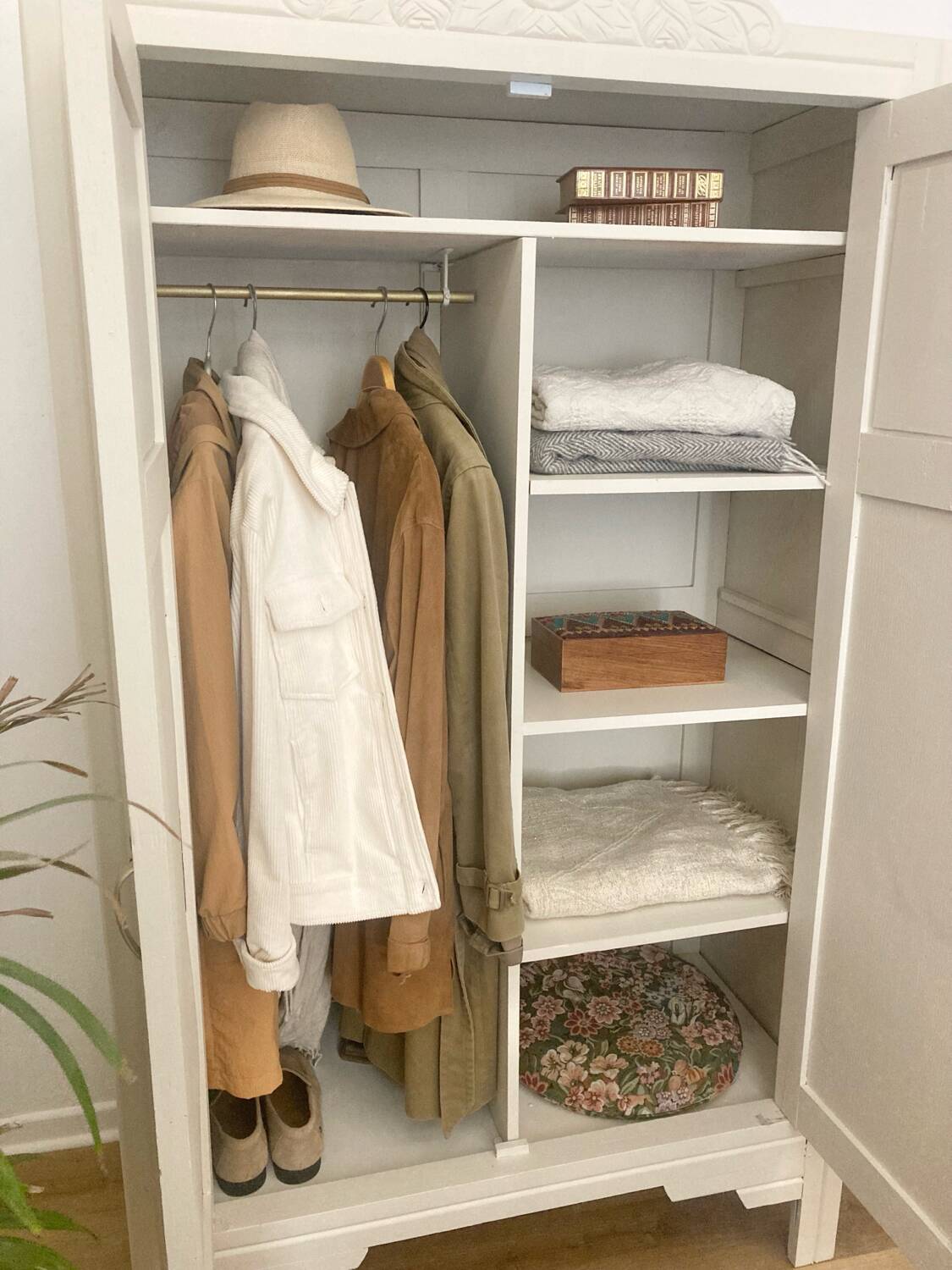 Parisian wardrobe + hanging rail
