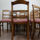 superb series of 8 Empire/Restoration style chairs in solid cherry wood