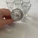 six antique blown glass glasses – 1930s/1950s
