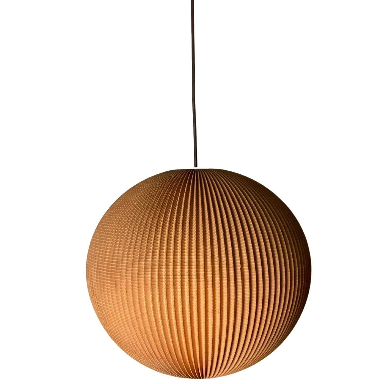 Space age cocoon plisse pendant lamps, 1960s