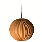 Space age cocoon plisse pendant lamps, 1960s