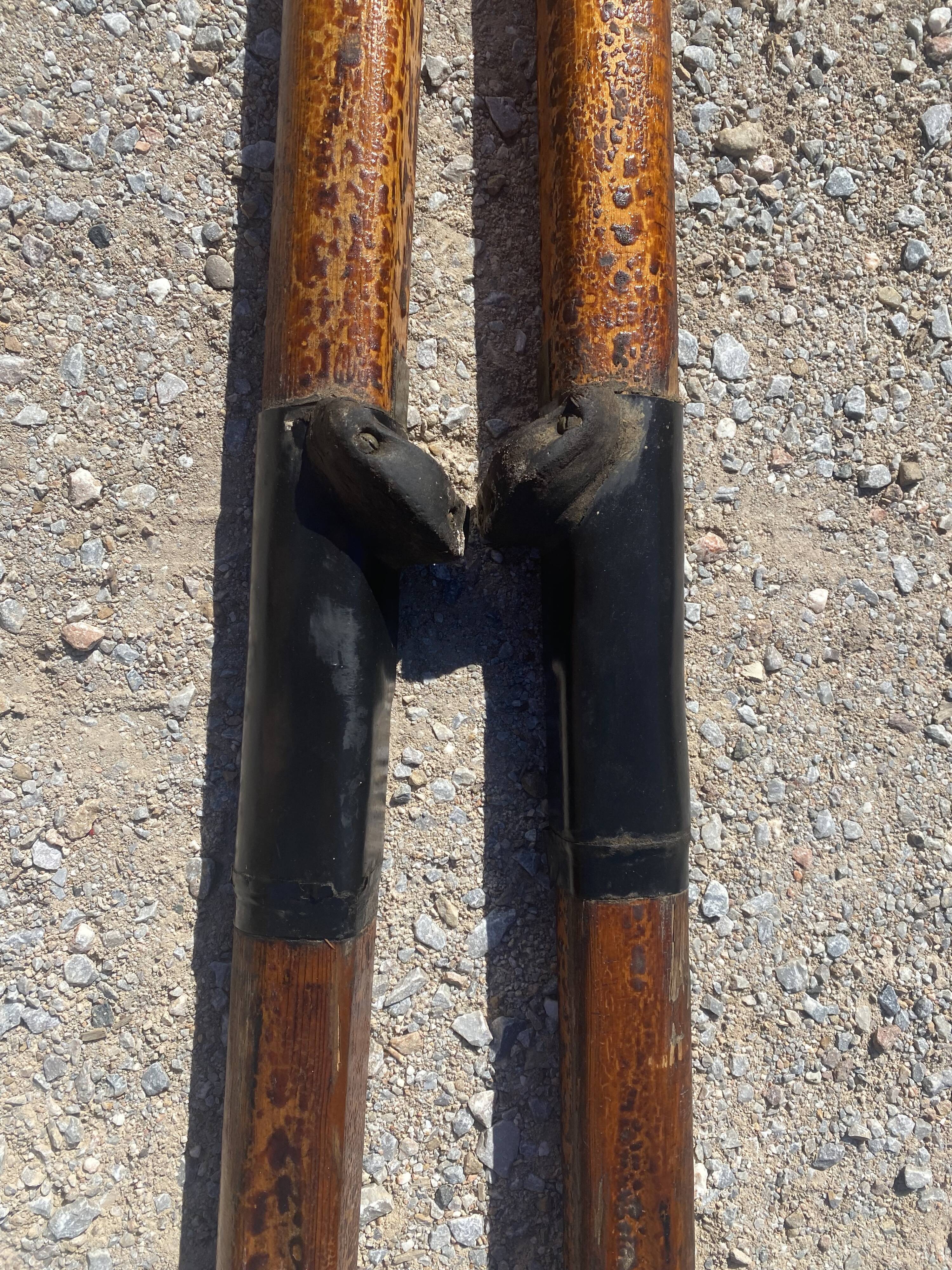 Pair of rowing oars early 20th century, L360cm