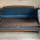 Jean Roche Vintage Wood and Velvet Sofa