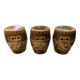 3 tabourets en céramiques dragons