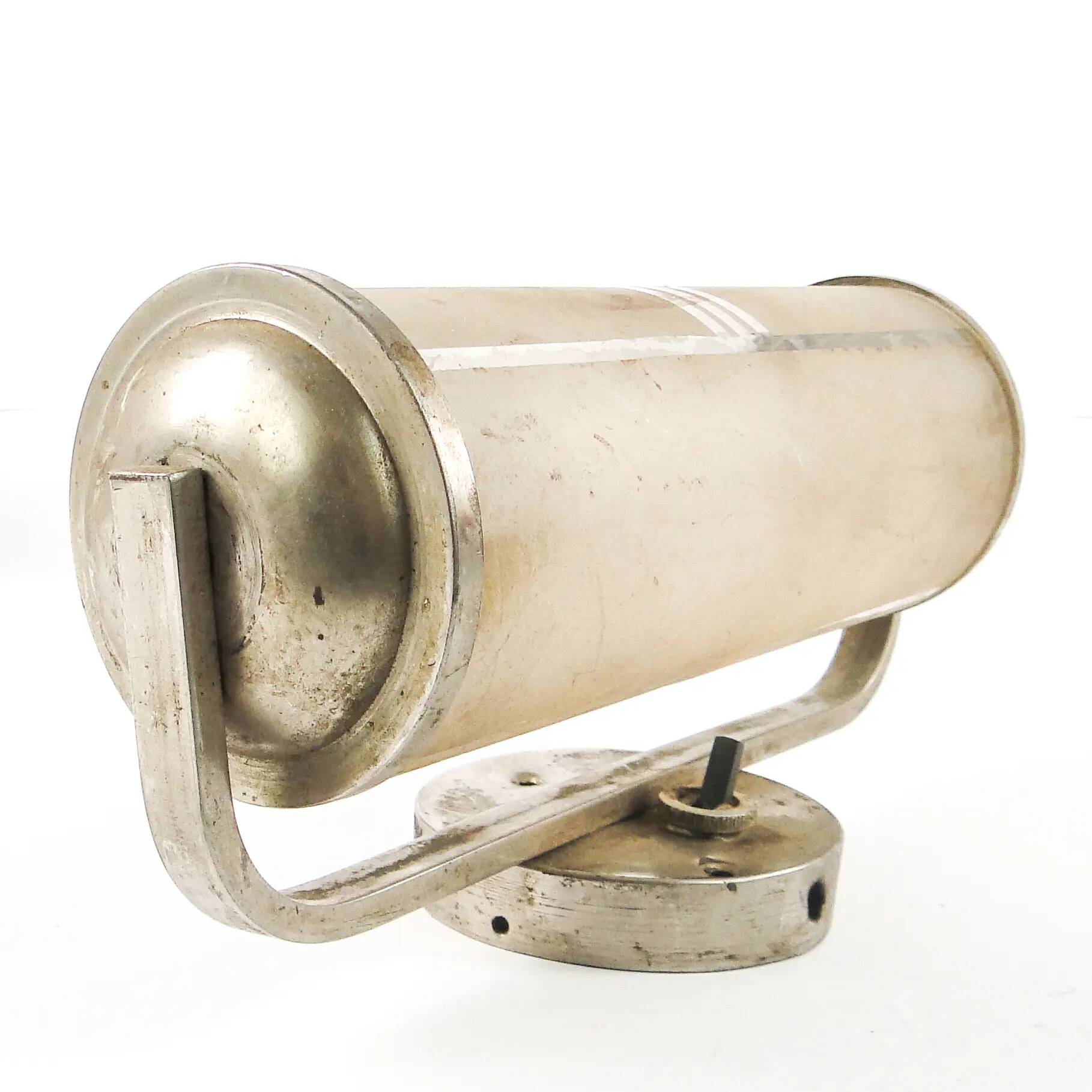 Art Deco wall lamp, chromed brass, Czechoslovakia, 1950s