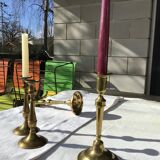 Pair of classic brass candlesticks